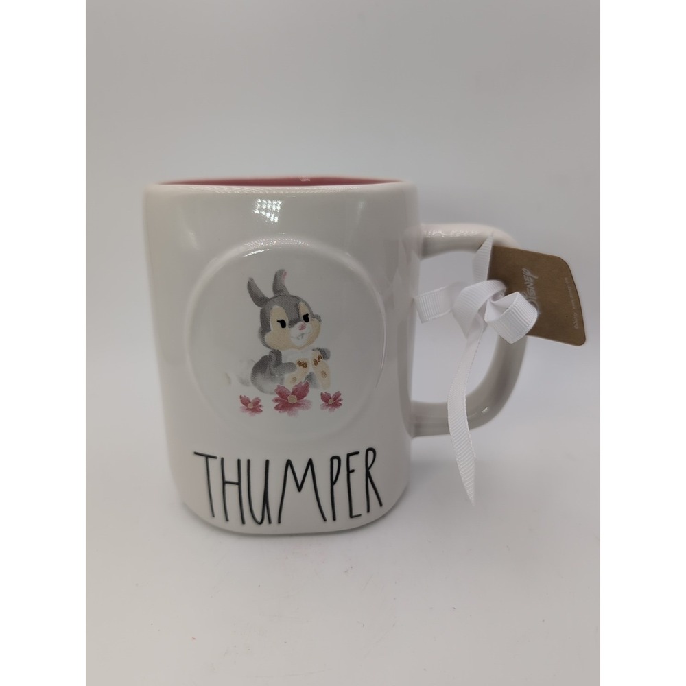 Rae Dunn Disney Thumper Mug Pink Interior Bambi Coffee Cup NEW With Tag